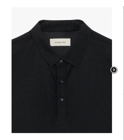 POLO SÚPER ELÁSTICO NEGRO GIANNI LUPO