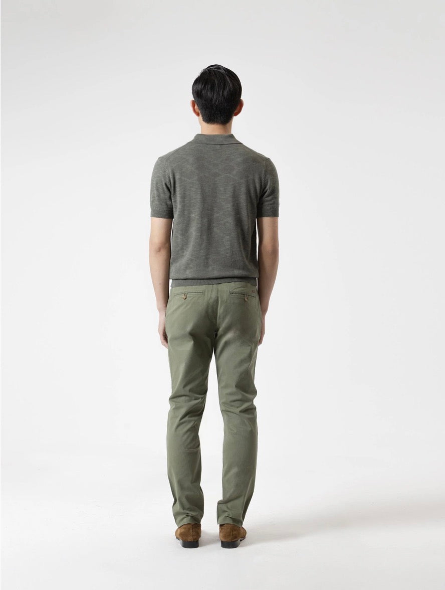 PANTALON CHINO TWILL VERDE PUROEGO