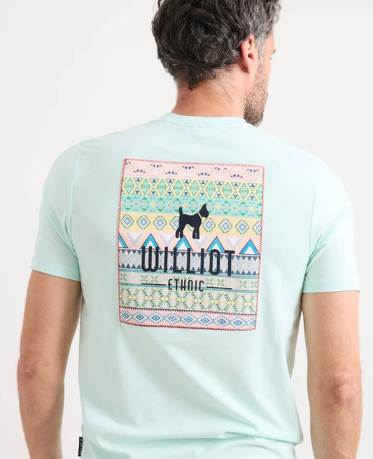 CAMISETA LOGO ÉTNICO VERDE AGUA WILLIOT