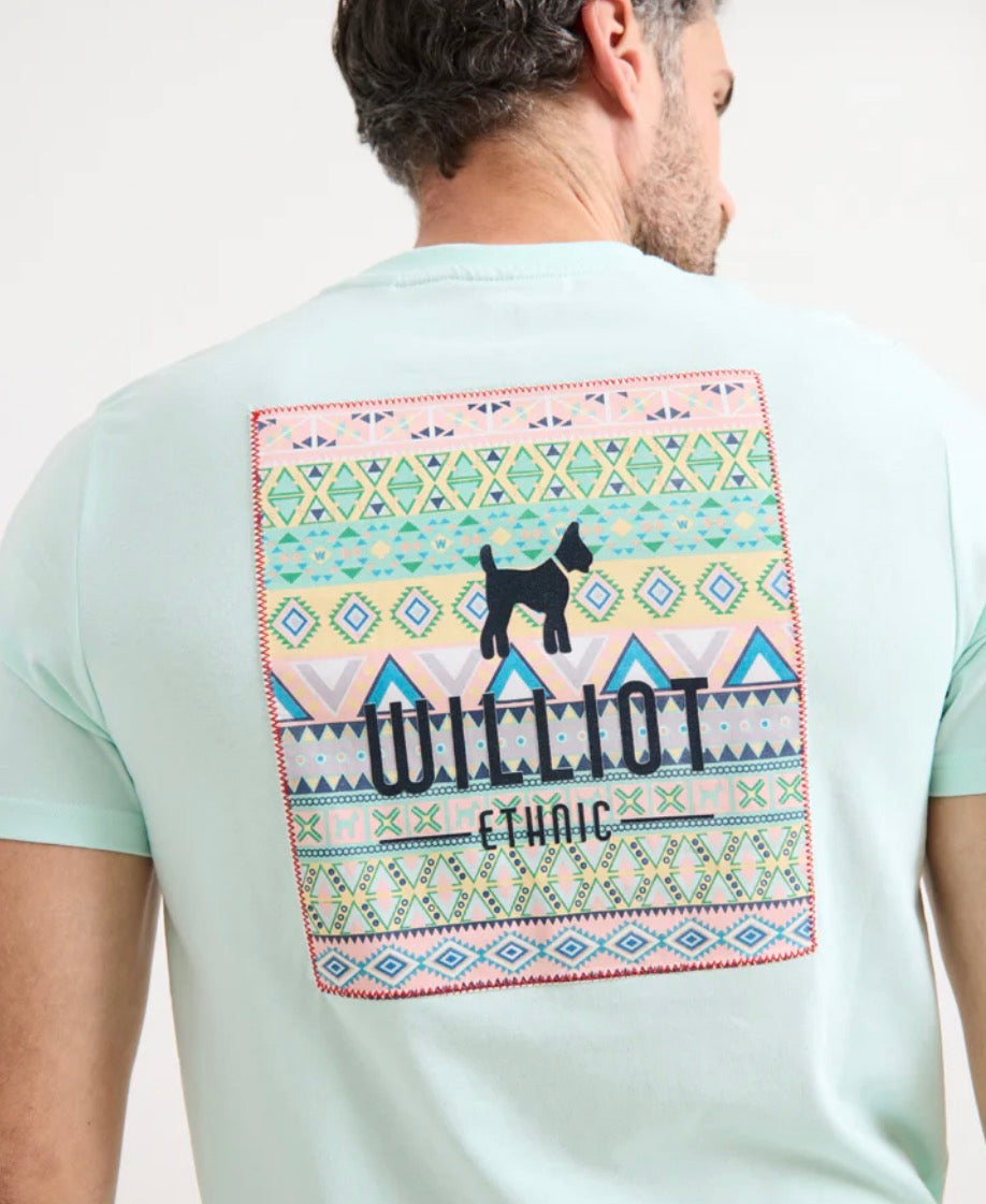 CAMISETA LOGO ÉTNICO VERDE AGUA WILLIOT