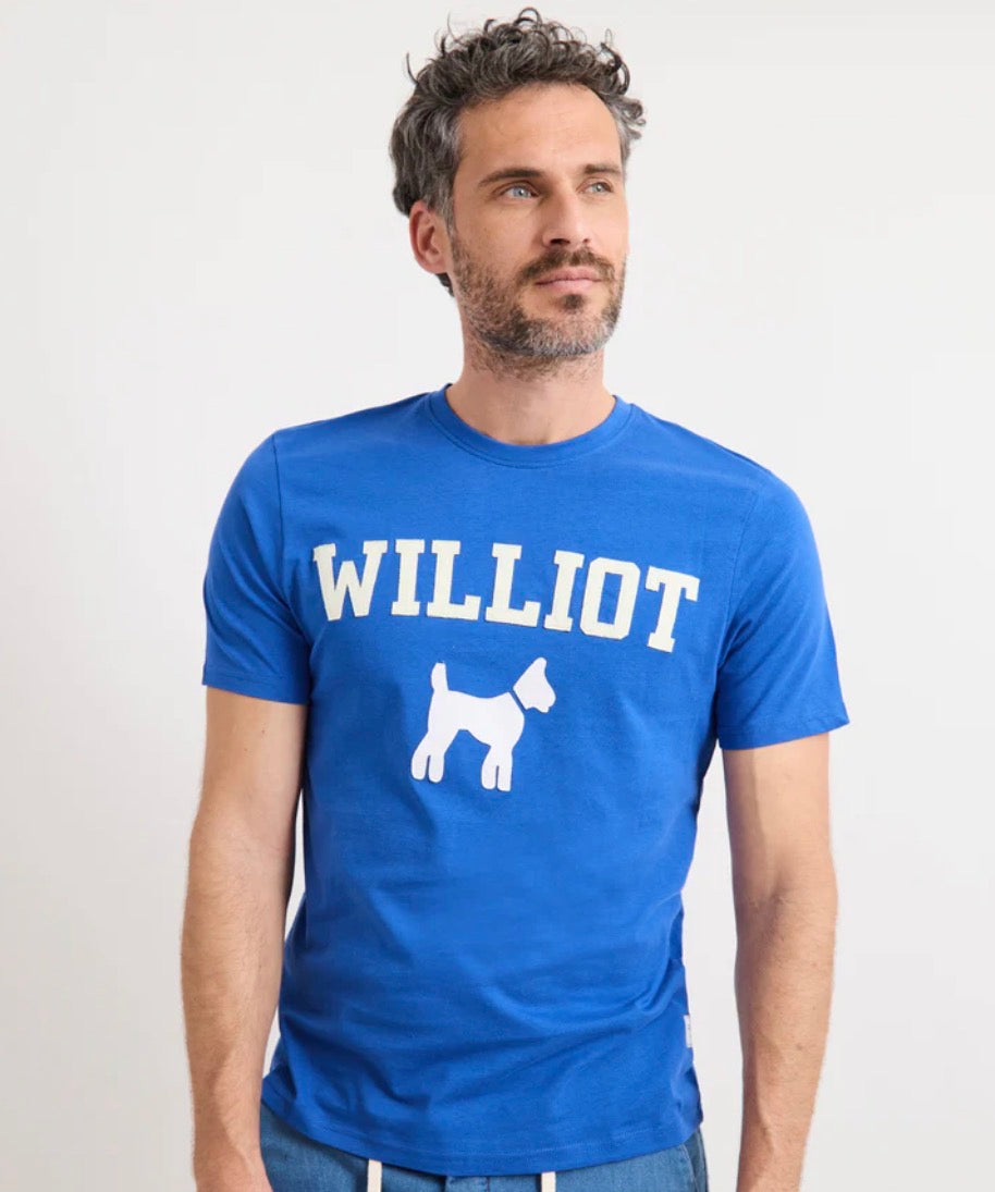 CAMISETA LOGO TIPO PARCHE AZUL TINTA WILLIOT