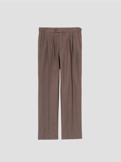 PANTALÓN SET LINO MARRÓN CHOCOLATE PUROEGO