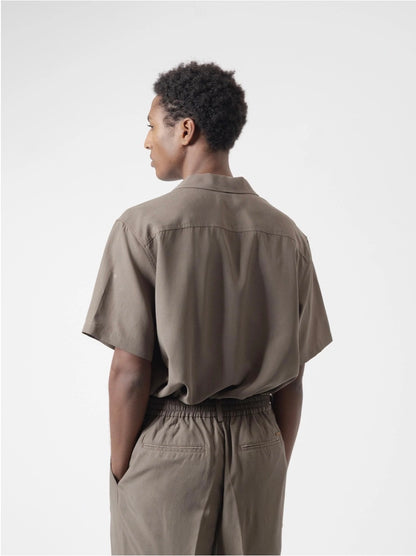 CAMISA SET CUELLO CUBANO CAQUI PUROEGO