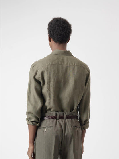 CAMISA LINO VERDE MILITAR PUROEGO
