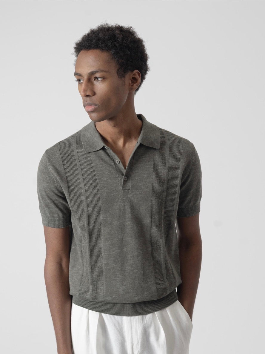 POLO PUNTO JACQUARD CAQUI PUROEGO