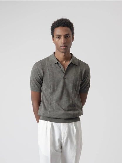 POLO PUNTO JACQUARD CAQUI PUROEGO