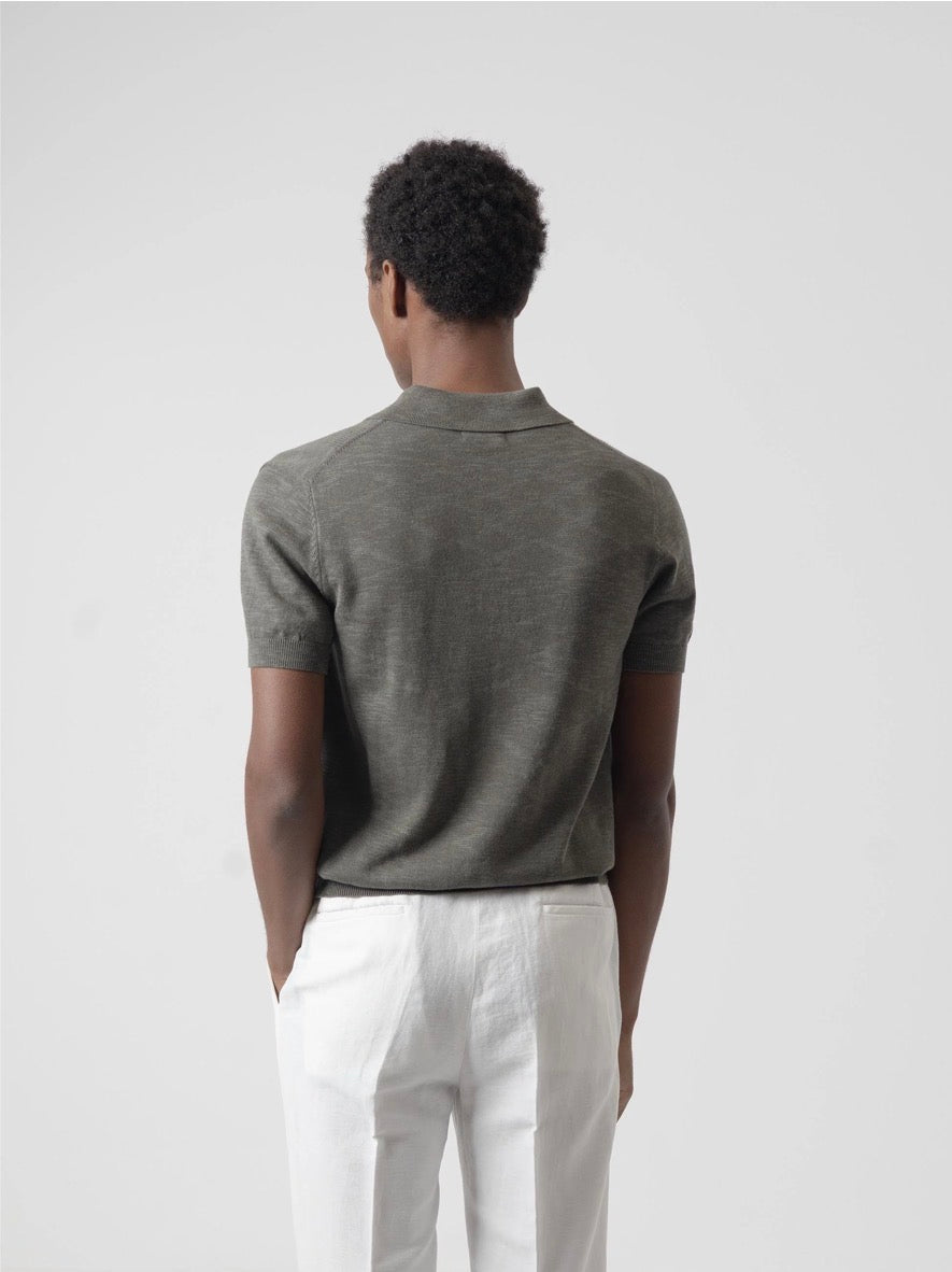 POLO PUNTO JACQUARD CAQUI PUROEGO