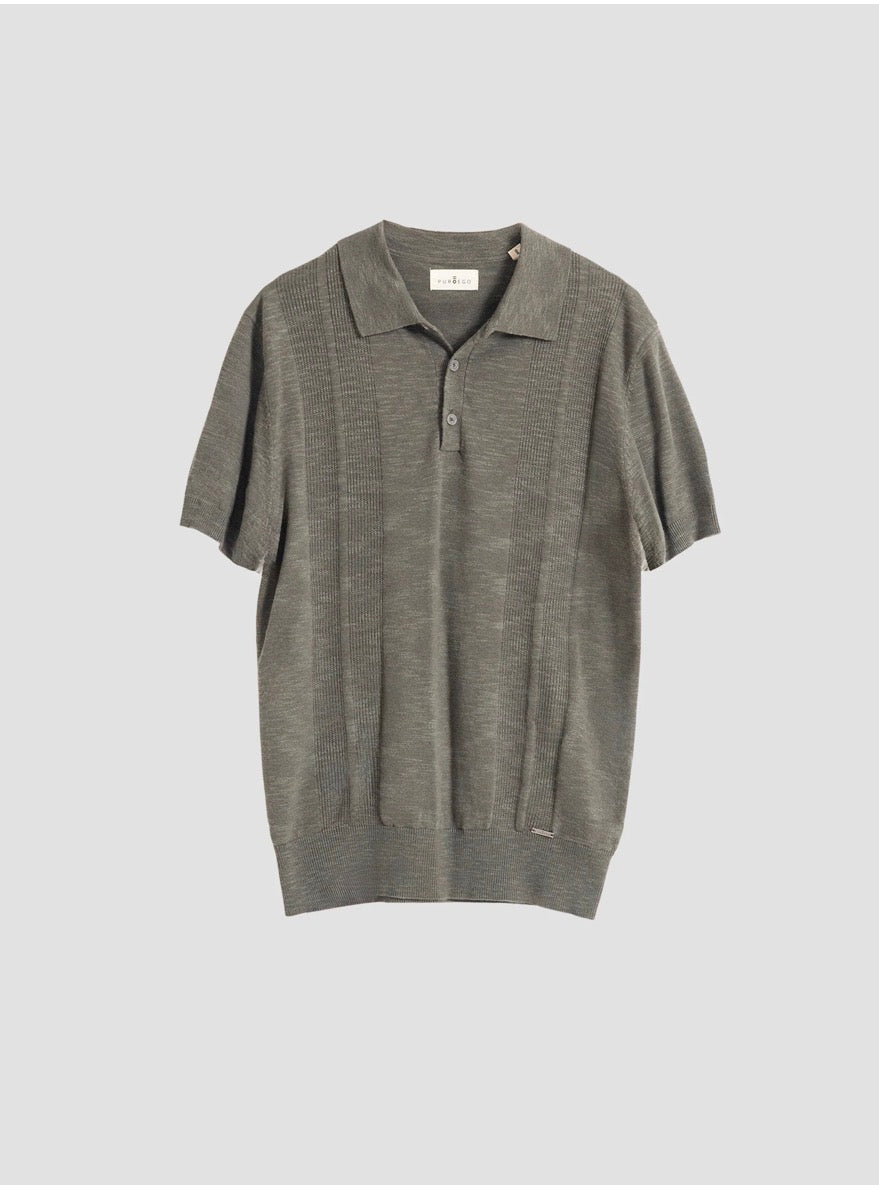 POLO PUNTO JACQUARD CAQUI PUROEGO