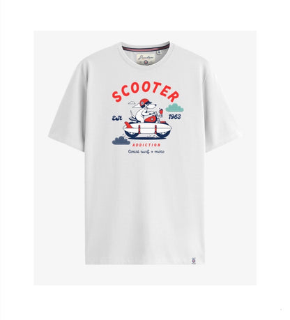 CAMISETA SIDE BOARD BLANCA SCOOTER