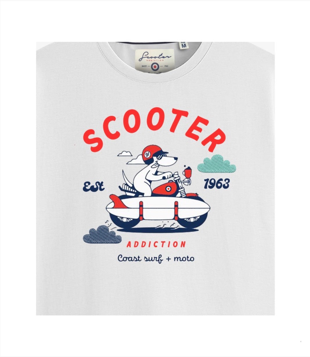 CAMISETA SIDE BOARD BLANCA SCOOTER