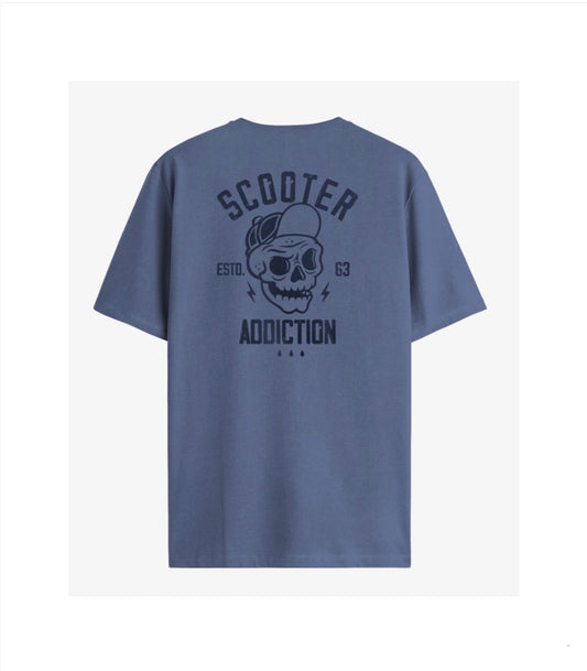 CAMISETA PRINT & WASH AZUL SCOOTER