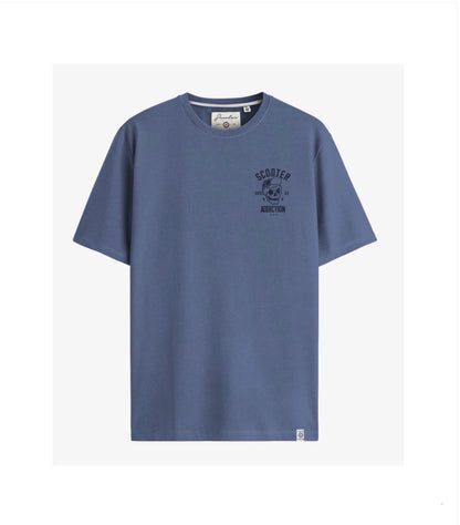 CAMISETA PRINT & WASH AZUL SCOOTER