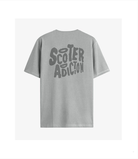 CAMISETA PRINT & WASH GRIS SCOOTER