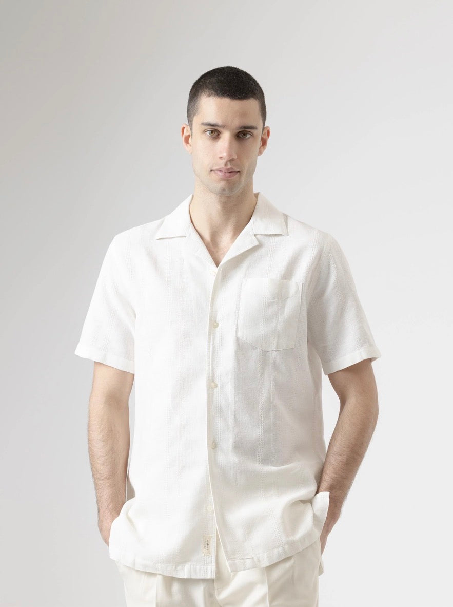 CAMISA BORDADOS LINO BLANCA PUROEGO
