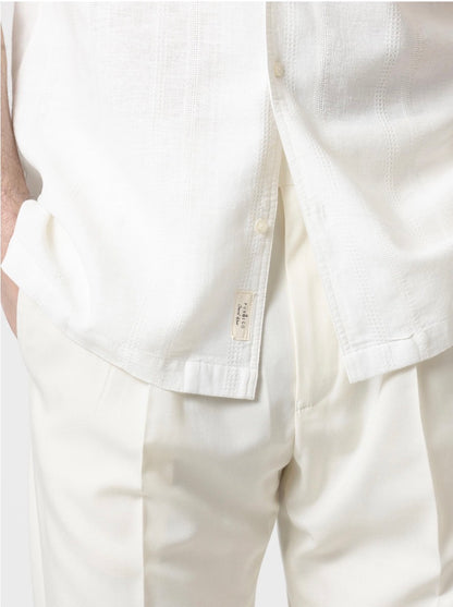 CAMISA BORDADOS LINO BLANCA PUROEGO