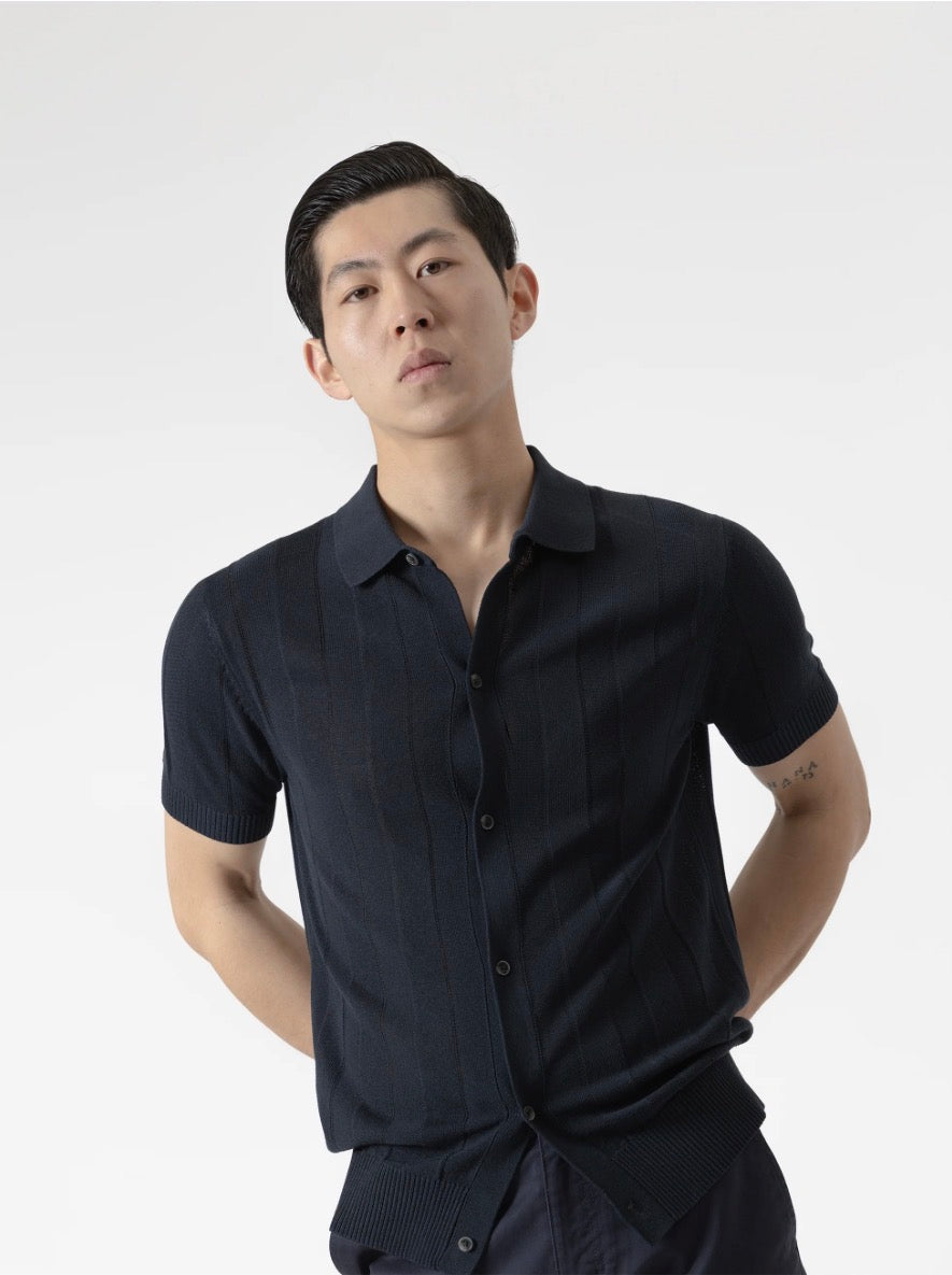POLO CARDIGAN CANALÉ MARINO PUROEGO