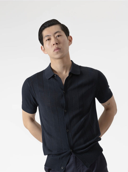 POLO CARDIGAN CANALÉ MARINO PUROEGO
