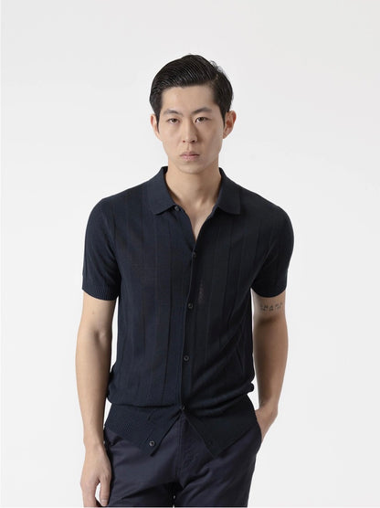 POLO CARDIGAN CANALÉ MARINO PUROEGO