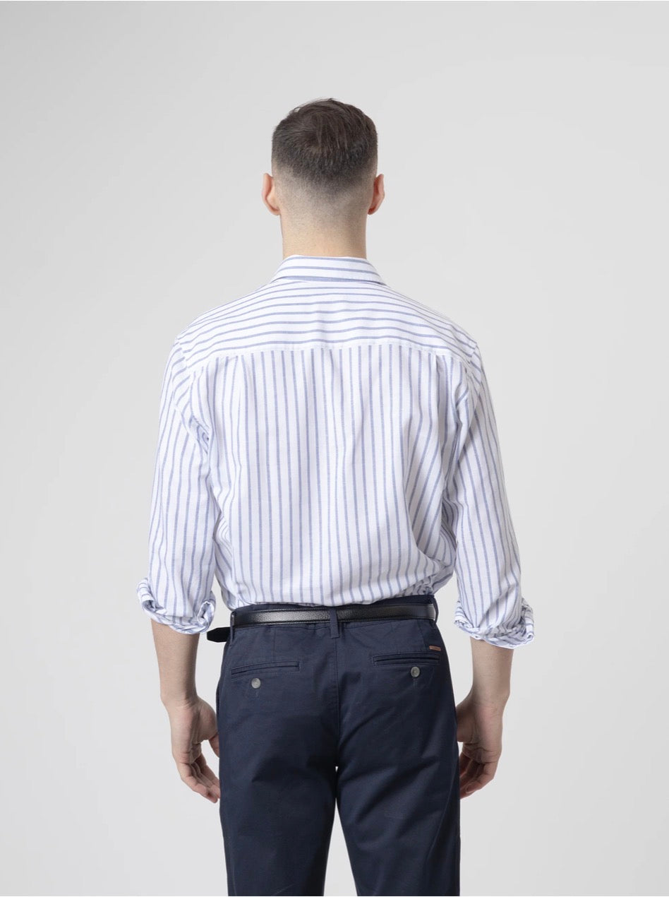 CAMISA RAYAS LINO AZUL PUROEGO