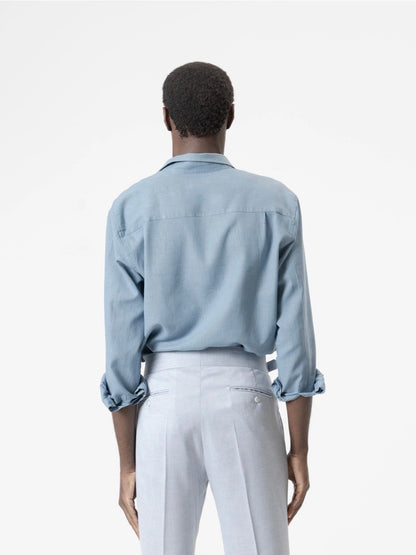 CAMISA LINO AZUL PORCELANA PUROEGO