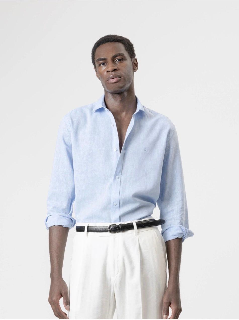 CAMISA LINO CELESTE PUROEGO