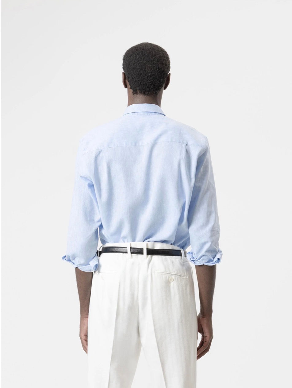 CAMISA LINO CELESTE PUROEGO