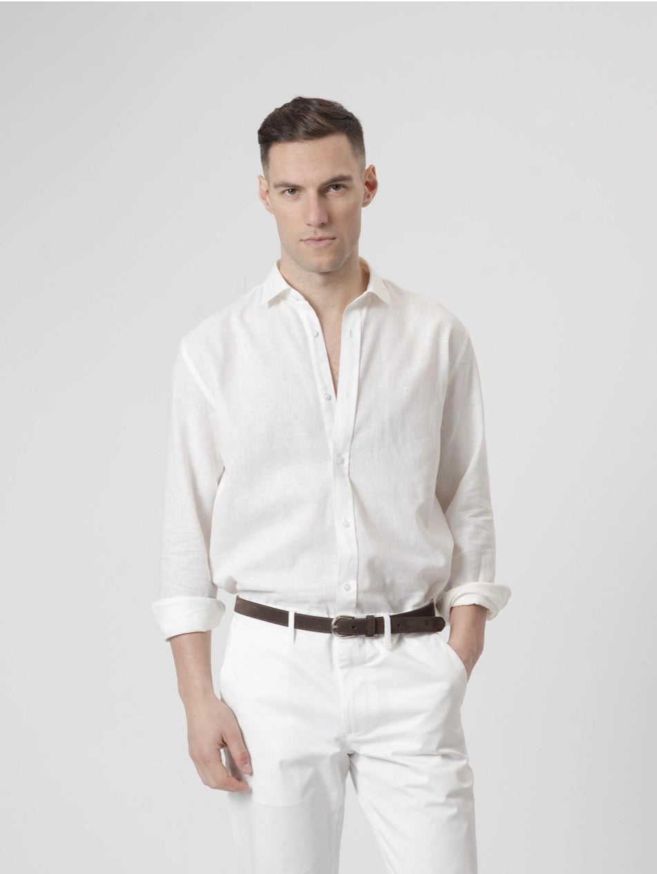 CAMISA LINO BLANCO PUROEGO