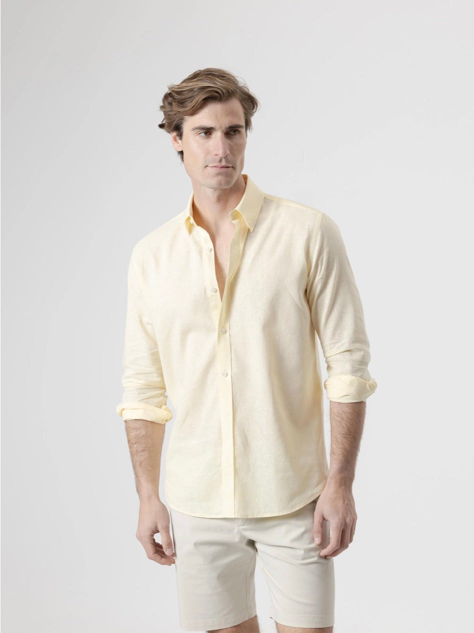 CAMISA LINO AMARILLA PUROEGO