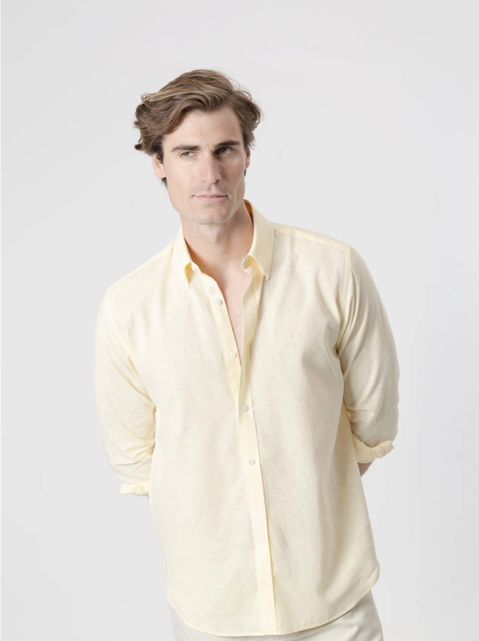 CAMISA LINO AMARILLA PUROEGO