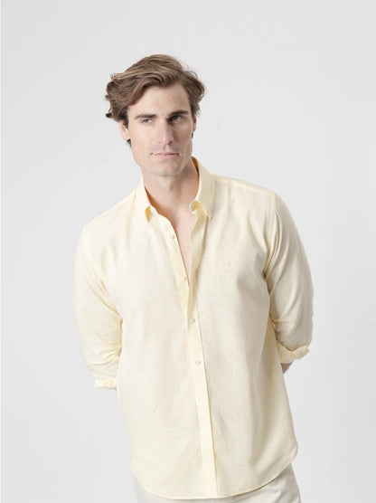 CAMISA LINO AMARILLA PUROEGO