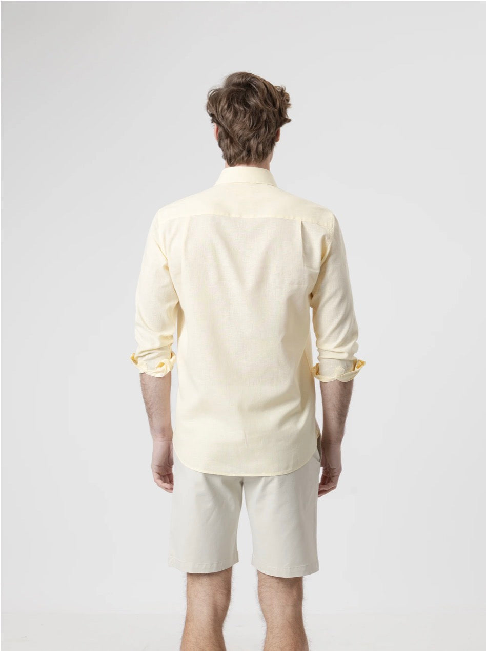 CAMISA LINO AMARILLA PUROEGO