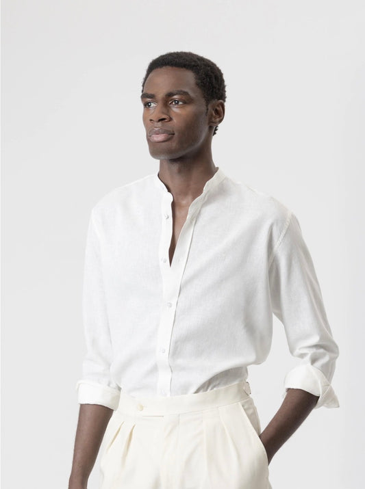 CAMISA CUELLO MAO LINO BLANCO PUROEGO
