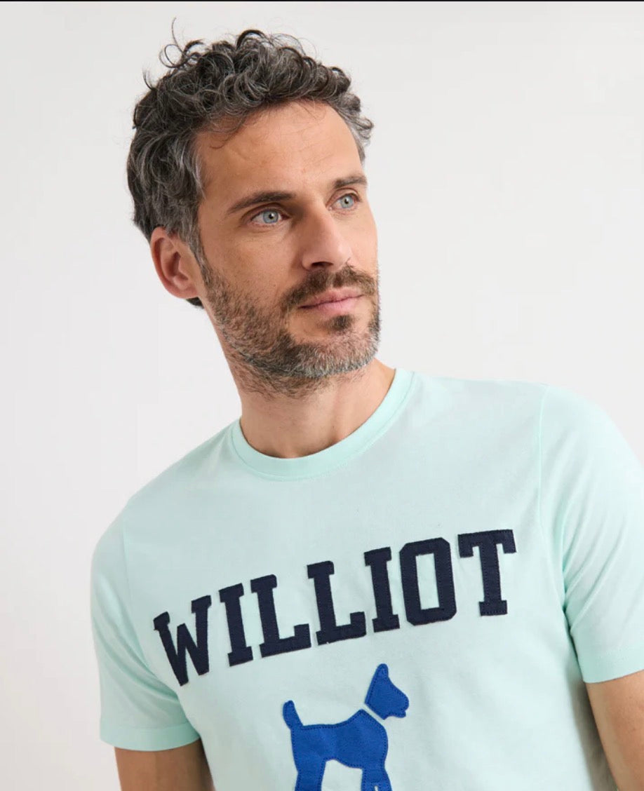 CAMISETA LOGO TIPO PARCHE TURQUESA WILLIOT
