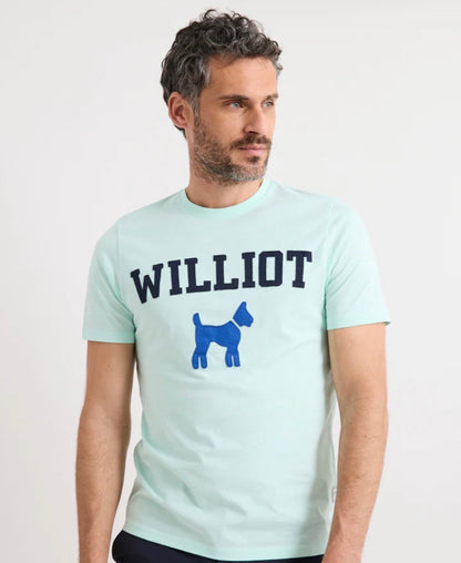 CAMISETA LOGO TIPO PARCHE TURQUESA WILLIOT