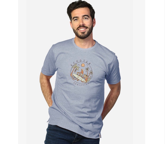 CAMISETA ORGÁNICA GO SURF AZUL SCOOTER