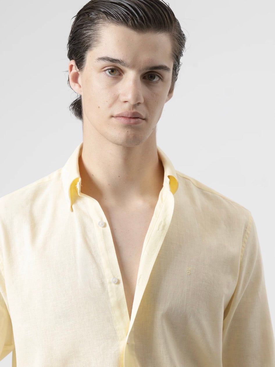 CAMISA LINO AMARILLA PUROEGO