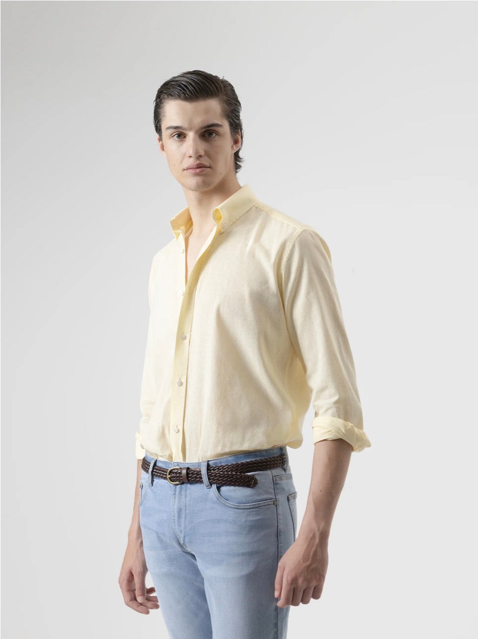 CAMISA LINO AMARILLA PUROEGO
