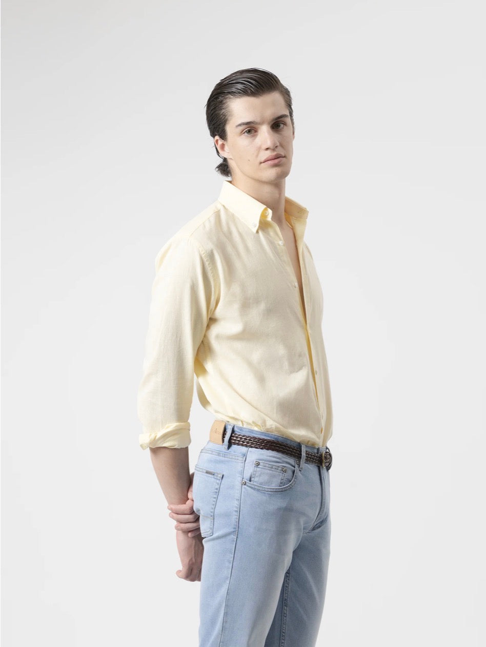CAMISA LINO AMARILLA PUROEGO