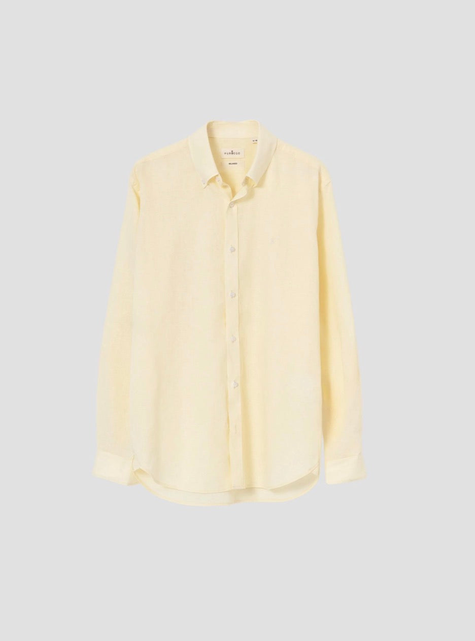 CAMISA LINO AMARILLA PUROEGO