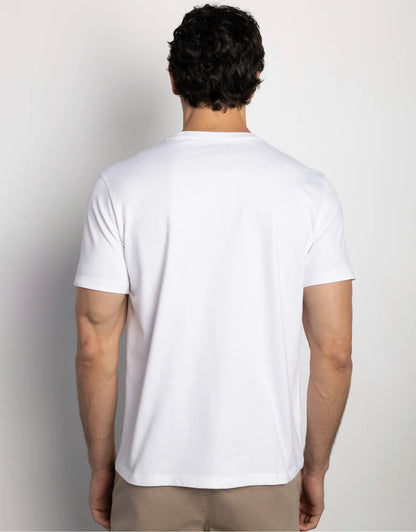 BOSTON CAMISETA REGULAR FIT LOGO BLANCA