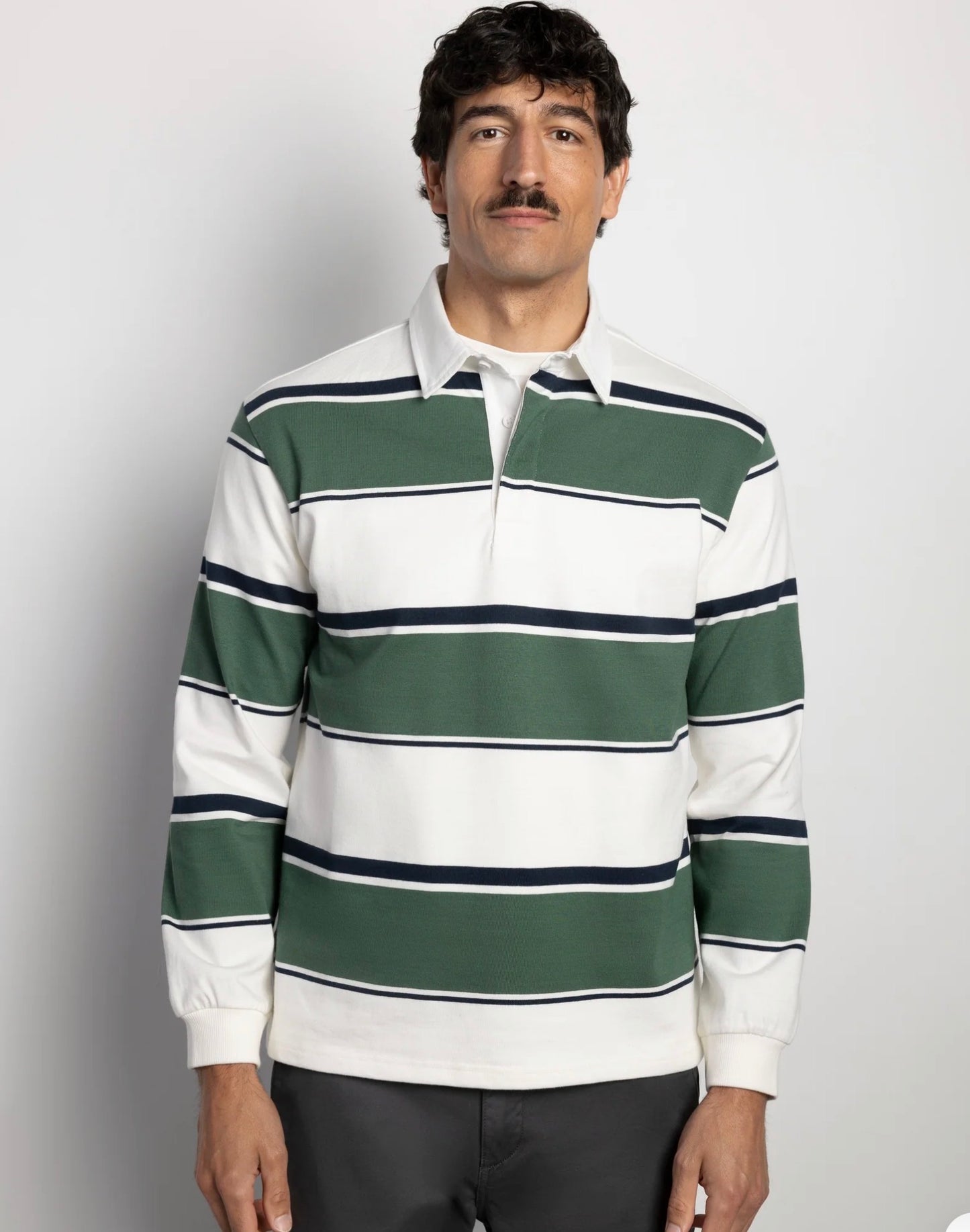 BOSTON POLO RELAXED FIT RAYAS MANGA LARGA