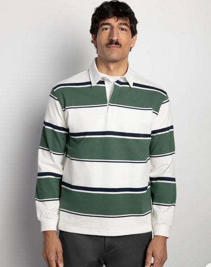 BOSTON POLO RELAXED FIT RAYAS MANGA LARGA