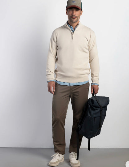 BOSTON PANTALÓN CHINO SLIM FIT MOKA