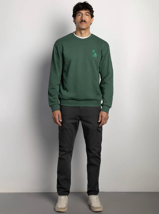 BOSTON PANTALÓN SLIM FIT CHINO CARGO AZUL PETRÓLEO