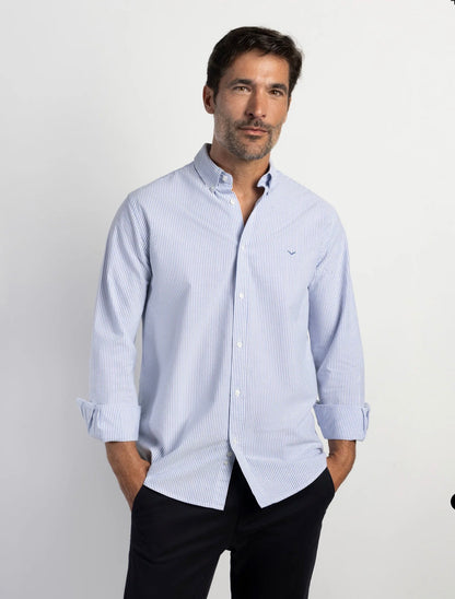 BOSTON CAMISA OXFORD REGULAR FIT RAYAS TINTA