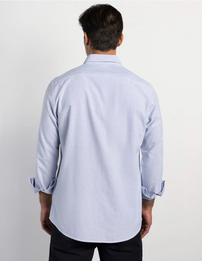 BOSTON CAMISA OXFORD REGULAR FIT RAYAS TINTA