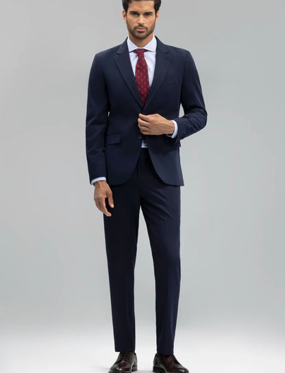 BOSTON PANTALÓN TRAJE SLIM FIT LISO AZUL MARINO