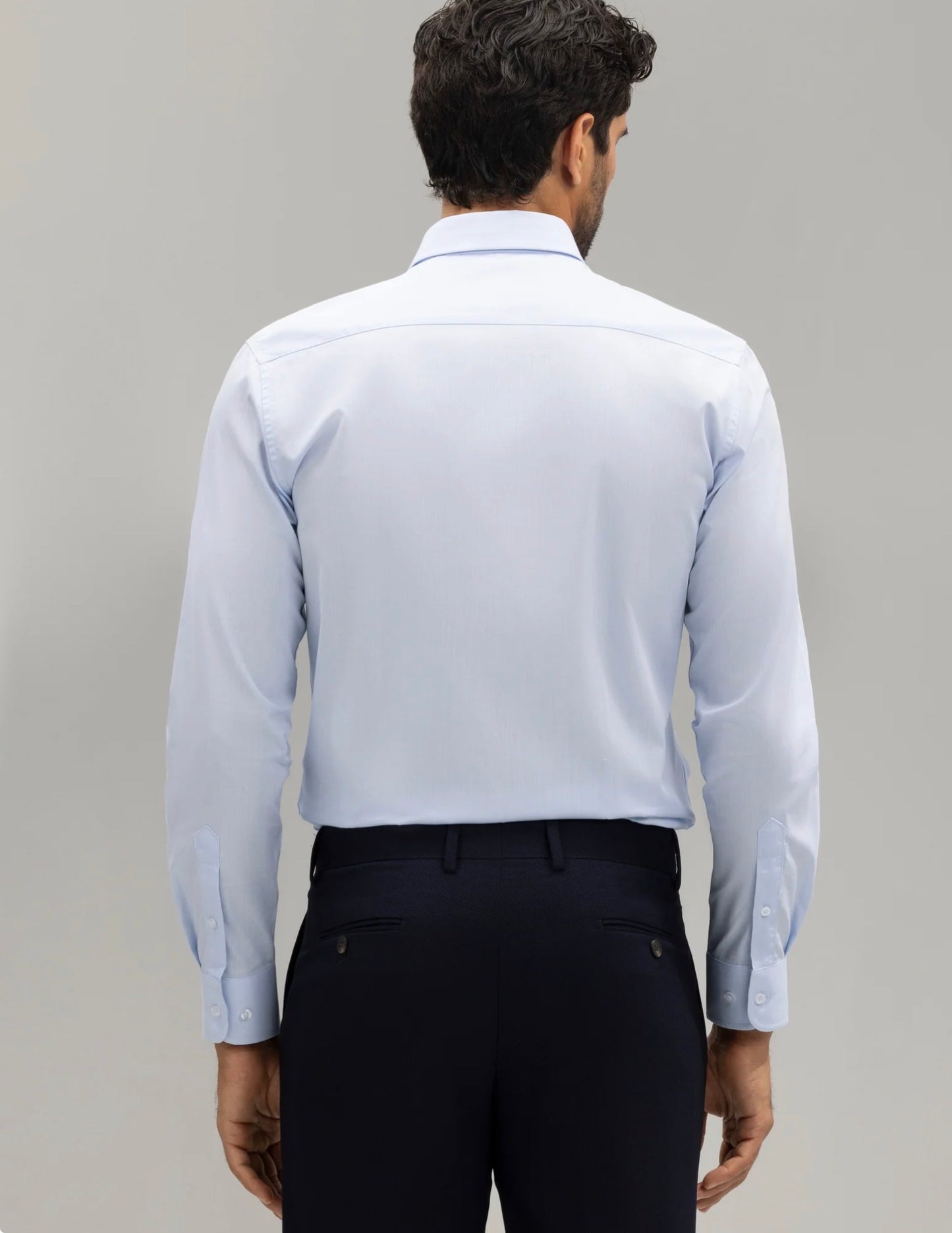 BOSTON CAMISA VESTIR SLIM FIT ESTRUCTURA CELESTE