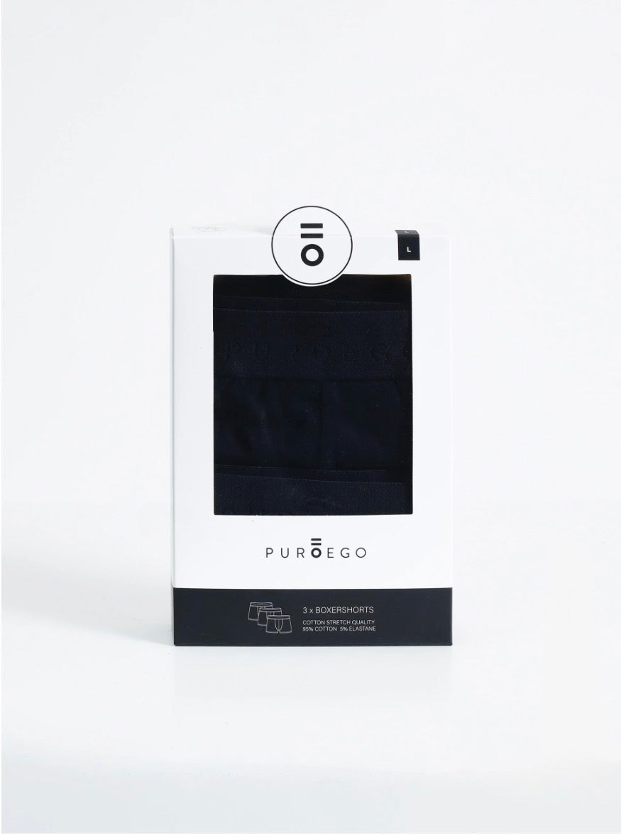 PUROEGO PACK 3 BOXER NEGRO