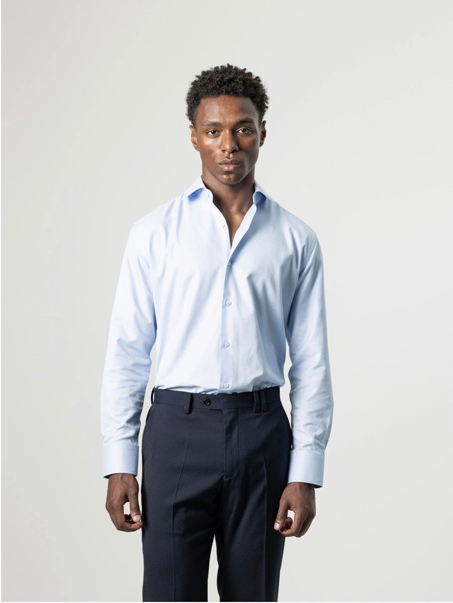PUROEGO CAMISA TWILL VESTIR AZUL CELESTE